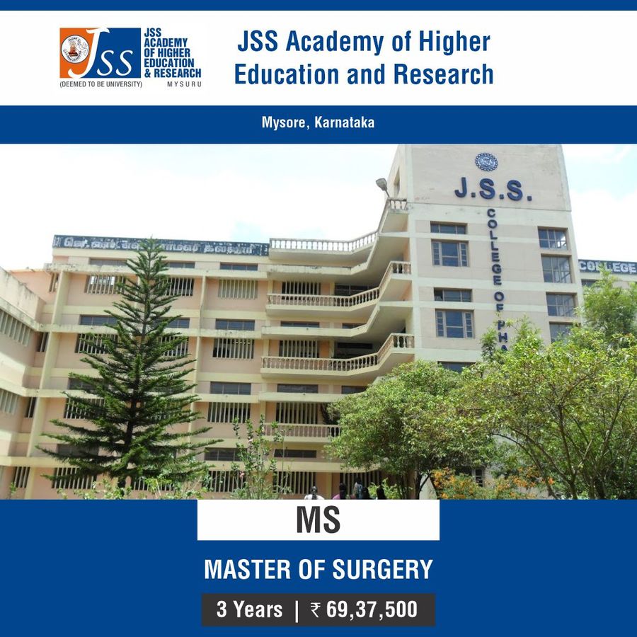 MS at Jss Academy of Higher Education And Research,, Mysore
